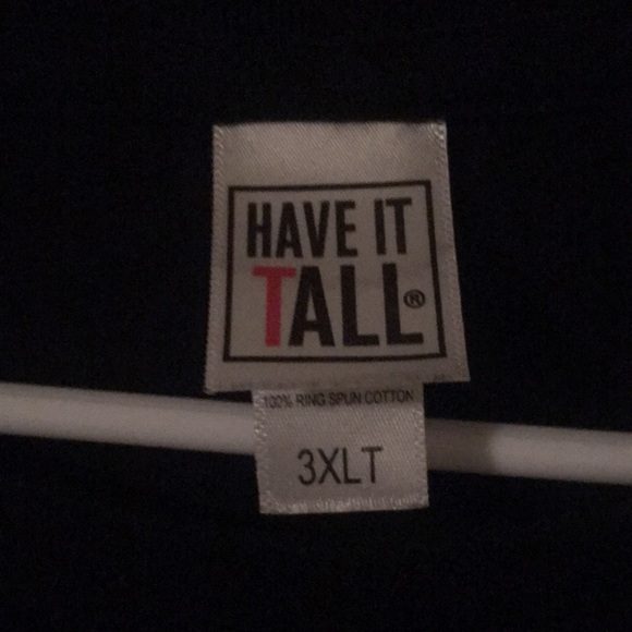 (6) Have it Tall Mens plain black t shirts. Gently used, like new - Picture 3 of 4